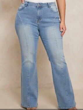 Stretch Beaded Jeans Size 4X W 20-23" R 13" I 29"